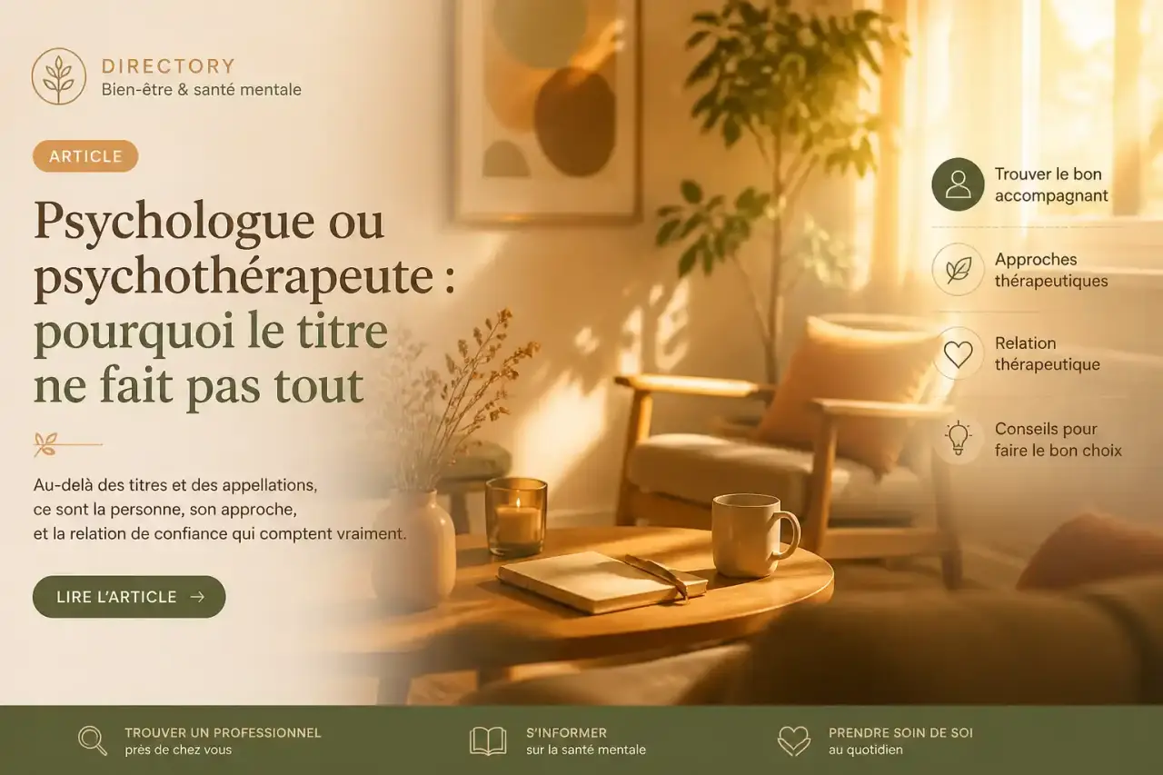 Psychologue ou psychothérapeute : pourquoi le titre ne fait pas tout