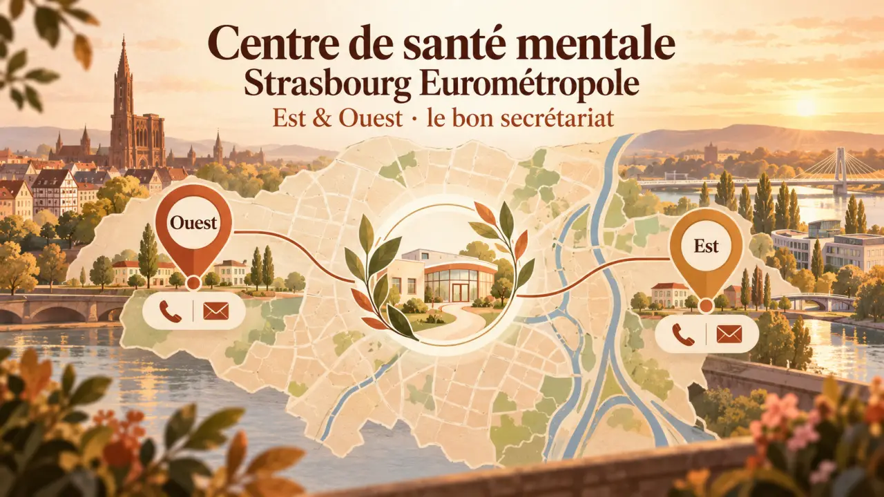 Centre de santé mentale Strasbourg Eurométropole : les adresses Est et Ouest, le bon secrétariat