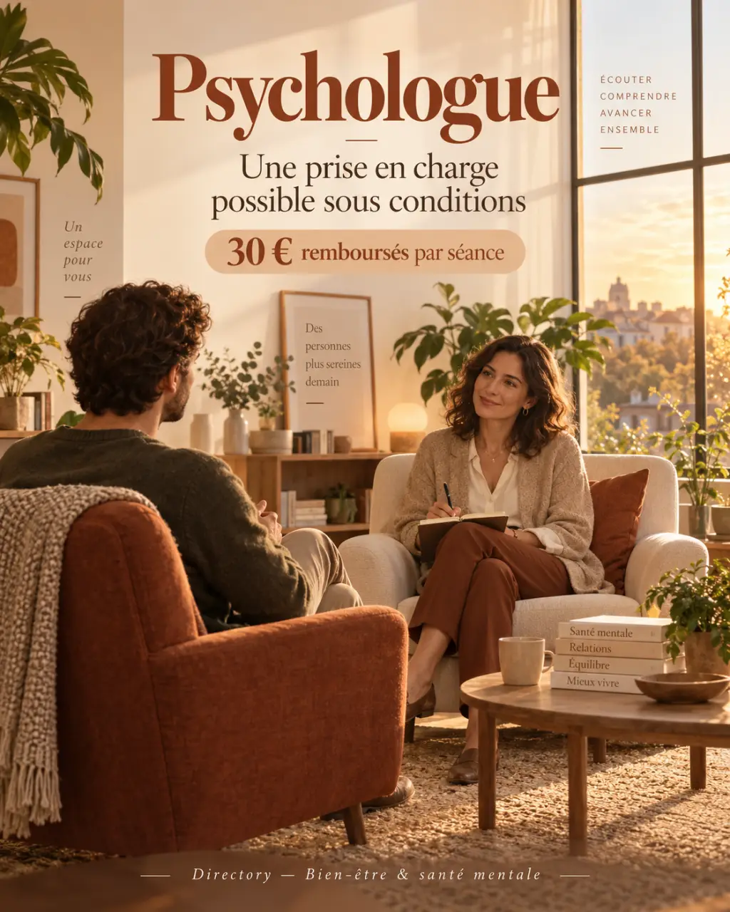 Psychologue : une prise en charge possible sous conditions, avec 30 € remboursés par séance